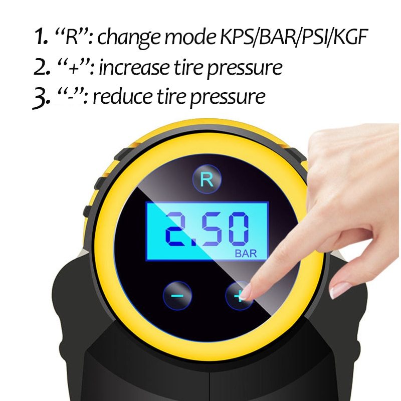 Automatic Portable Handheld Digital LED Smart Car Air Compressor 7003961546832