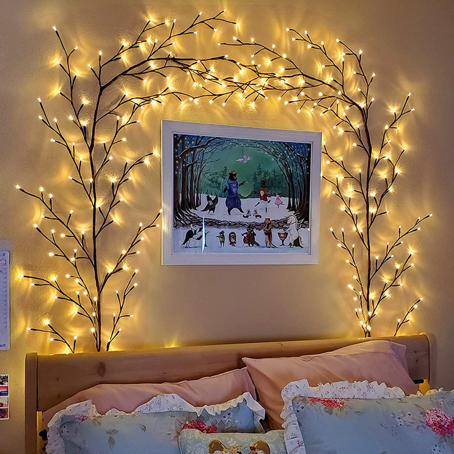 Vines With Lights Christmas Garland Light Flexible DIY Willow Vine Branch LED Light For Room Wall Wedding Party Decor 7006a96