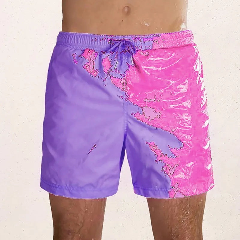 Magical Change Color Beach Shorts Summer Men Swimming Trunks Swimwear Swimsuit Quick Dry bathing shorts Beach Pant