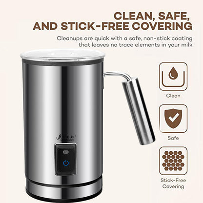 Electric Milk Frother Soft Foam Warmer for Coffee Essperso Cappuccino Milk Steamer 3 Function Creamer Milk Heater 70172600585