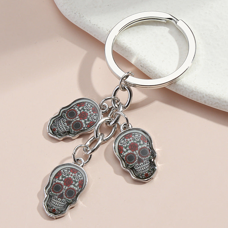 Hot Selling Dripping Oil Alloy Colorful Owl Ladybug Dark Flower Ghost Face Keychain Bag Ornaments 7018dd6d 0929 4c37 8670 8a8