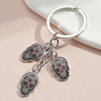 Hot Selling Dripping Oil Alloy Colorful Owl Ladybug Dark Flower Ghost Face Keychain Bag Ornaments 7018dd6d 0929 4c37 8670 8a8