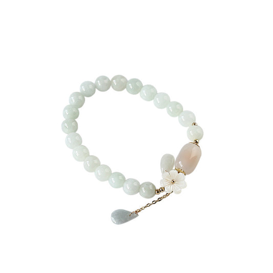 Shell flower jade water drop bracelet 703070f4 54c8 4c53 b62f 1501e5eb9e38