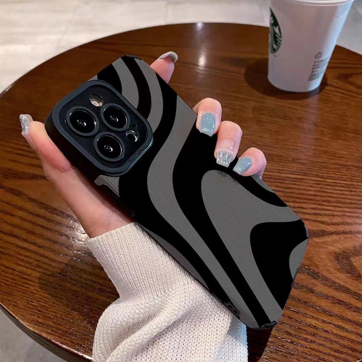 Dark Zebra Pattern Drop-resistant Silicone Phone Case 7035f856 a5b9 4278 913d 5c2ade17b69d
