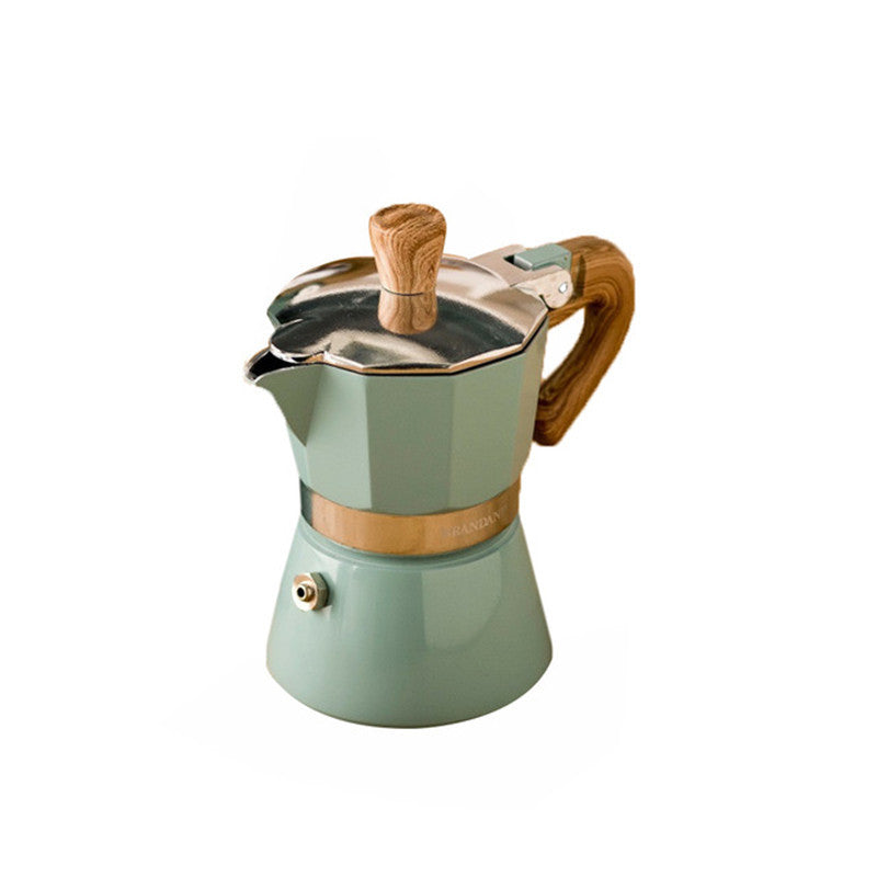Octagonal aluminum coffee maker 704075306602
