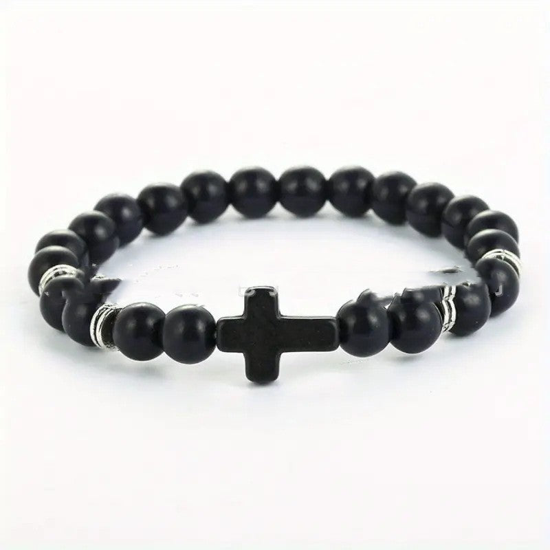 Bohemian Natural Stone Turquoise Cross Beads Bracelet 7043510d d424 4c61 85bc 6f6bef0c748a