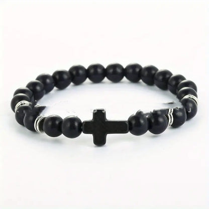 Bohemian Natural Stone Turquoise Cross Beads Bracelet 7043510d d424 4c61 85bc 6f6bef0c748a