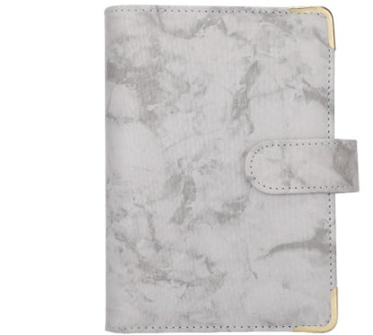 Spot Cross-border A6 Loose-leaf Binder Journal Book Marbling Notebook Leather PU6 Hole Loose Spiral Notebook Cash Budget 7045