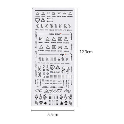 Geometric  DIY Art Nail Polish Stickers 704882374822