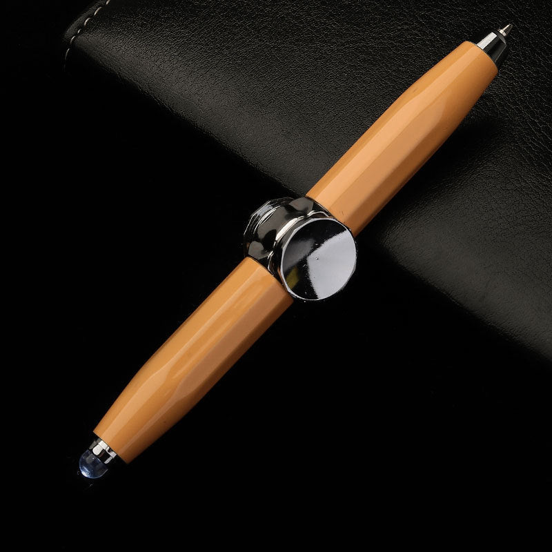 Creative Multi-Function LED Pen Spinning Decompression Gyro Metal Ballpoint Pen Fashion Office School Supplies Writing Pens 7