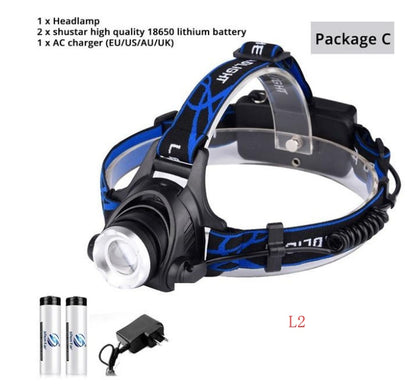 USB Charging Built-in Smart Sensor Head-mounted Outdoor Fishing Headlight 7069015385333