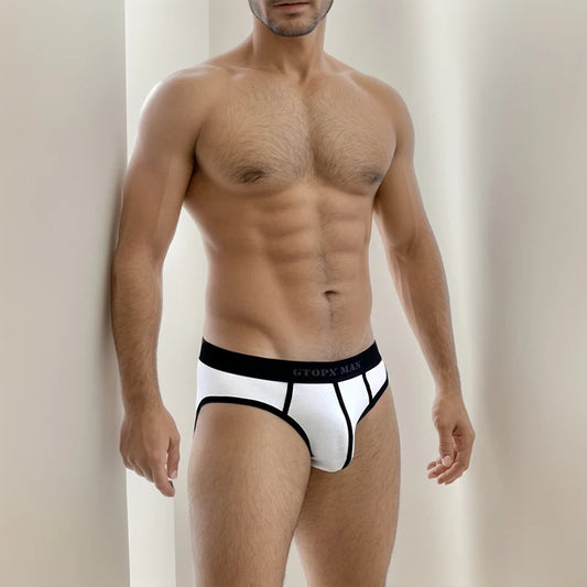 Contrasting Color Thread Cotton Single-layer Briefs 707716a7 3aca 46e5 8aea 47432fecd65e