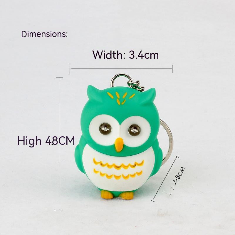Luminous Sound Cartoon Owl Car Interior Design Accessories Keychain Pendant 707e03f6 9367 481d 924a a5289263a2c4