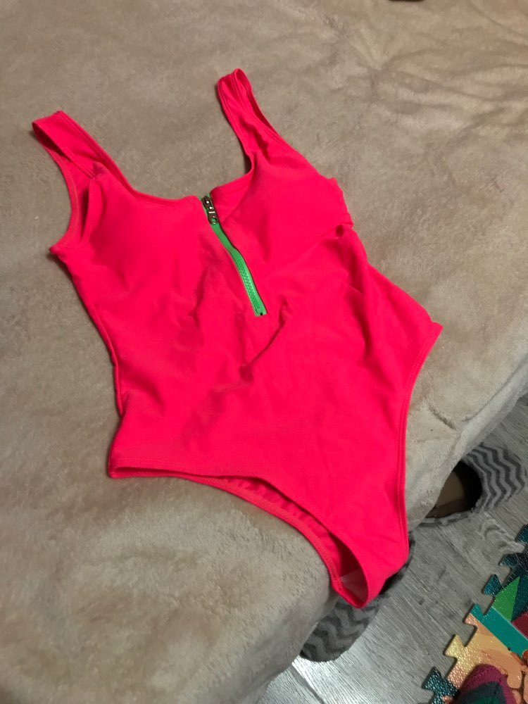 Ladies zipper sexy one-piece printed swimsuit women swimwear 708940819843