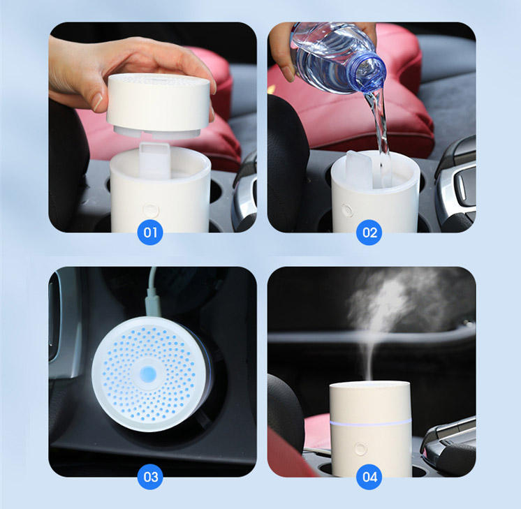 Dropshipping Car Diffuser Aroma Ultrasonic Water Mist Humidifier Lighting Oils Diffuser Car Aroma Diffuer Humidifier 708982db
