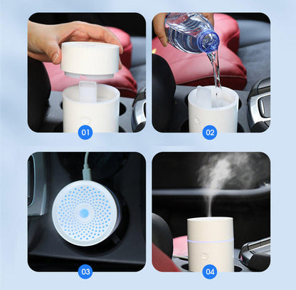 Dropshipping Car Diffuser Aroma Ultrasonic Water Mist Humidifier Lighting Oils Diffuser Car Aroma Diffuer Humidifier 708982db