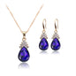 Womens Diamond Crystal Necklace  Earrings Crystal Necklace Earrings Set 709616660473