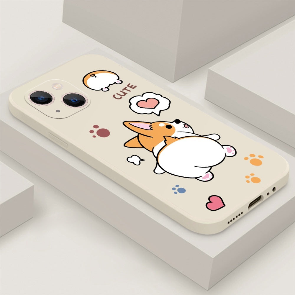 Corgi Cartoon Silicone Soft Cover Phone Case - 图片 6