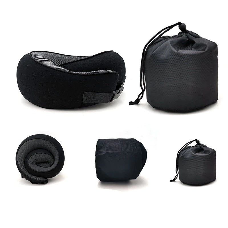 Travel Neck Pillow Non-Deformed Airplane Pillow Travel Neck Cushion Durable U-Shaped Travel Memory Cotton Nap Neck Pillow 70a
