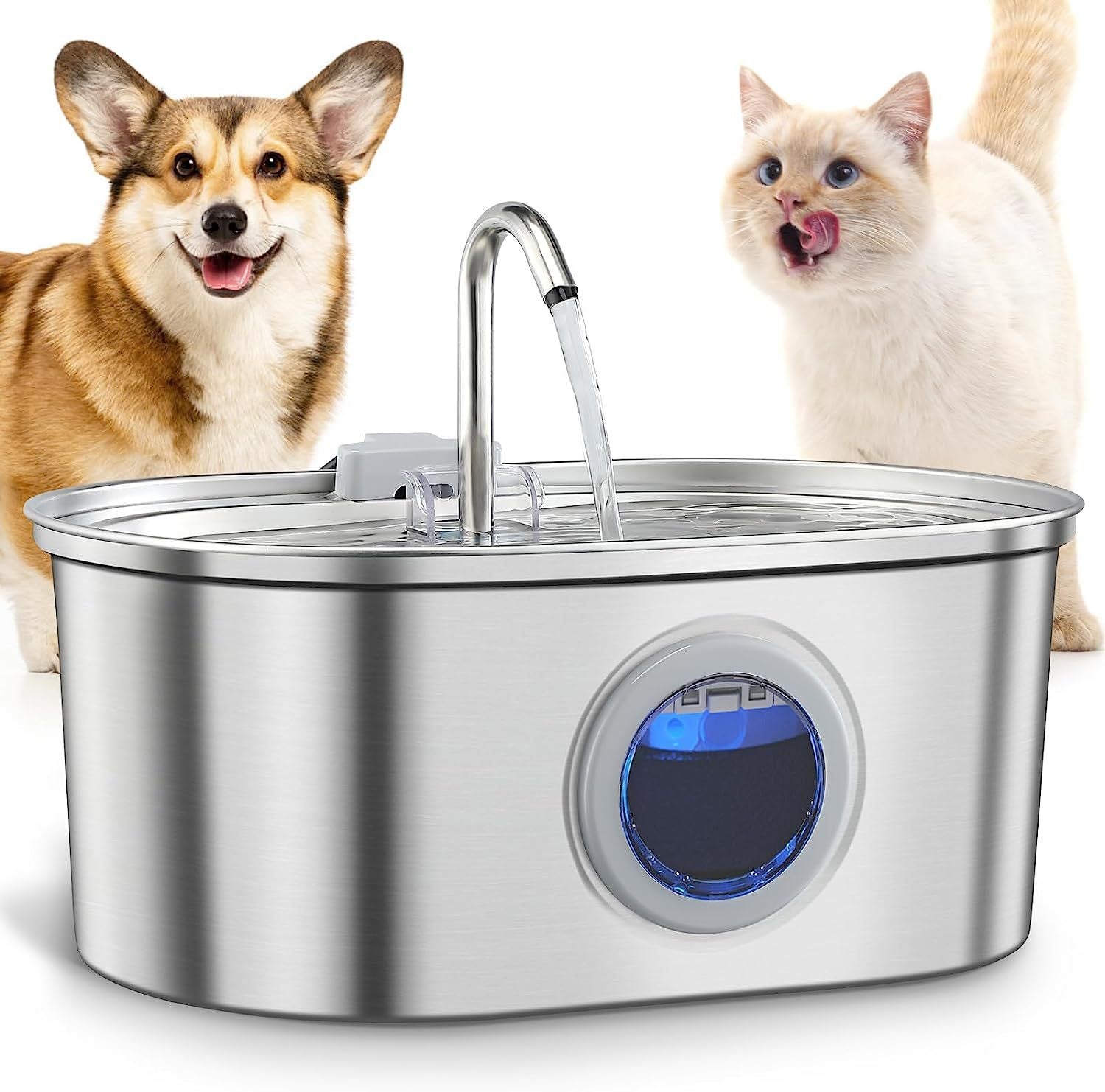 Water Feeder Stainless Steel Pet Water Dispenser 70bbb860 29d7 4d0c b7ff e1af5b9bb5fd