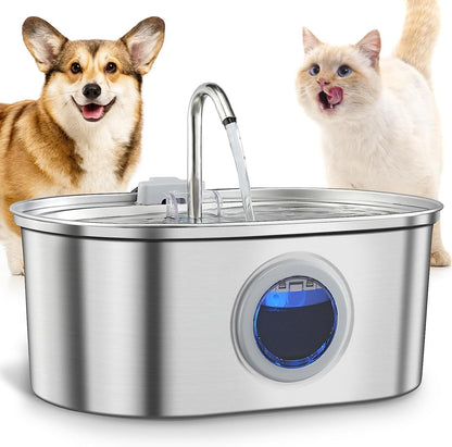 Water Feeder Stainless Steel Pet Water Dispenser 70bbb860 29d7 4d0c b7ff e1af5b9bb5fd