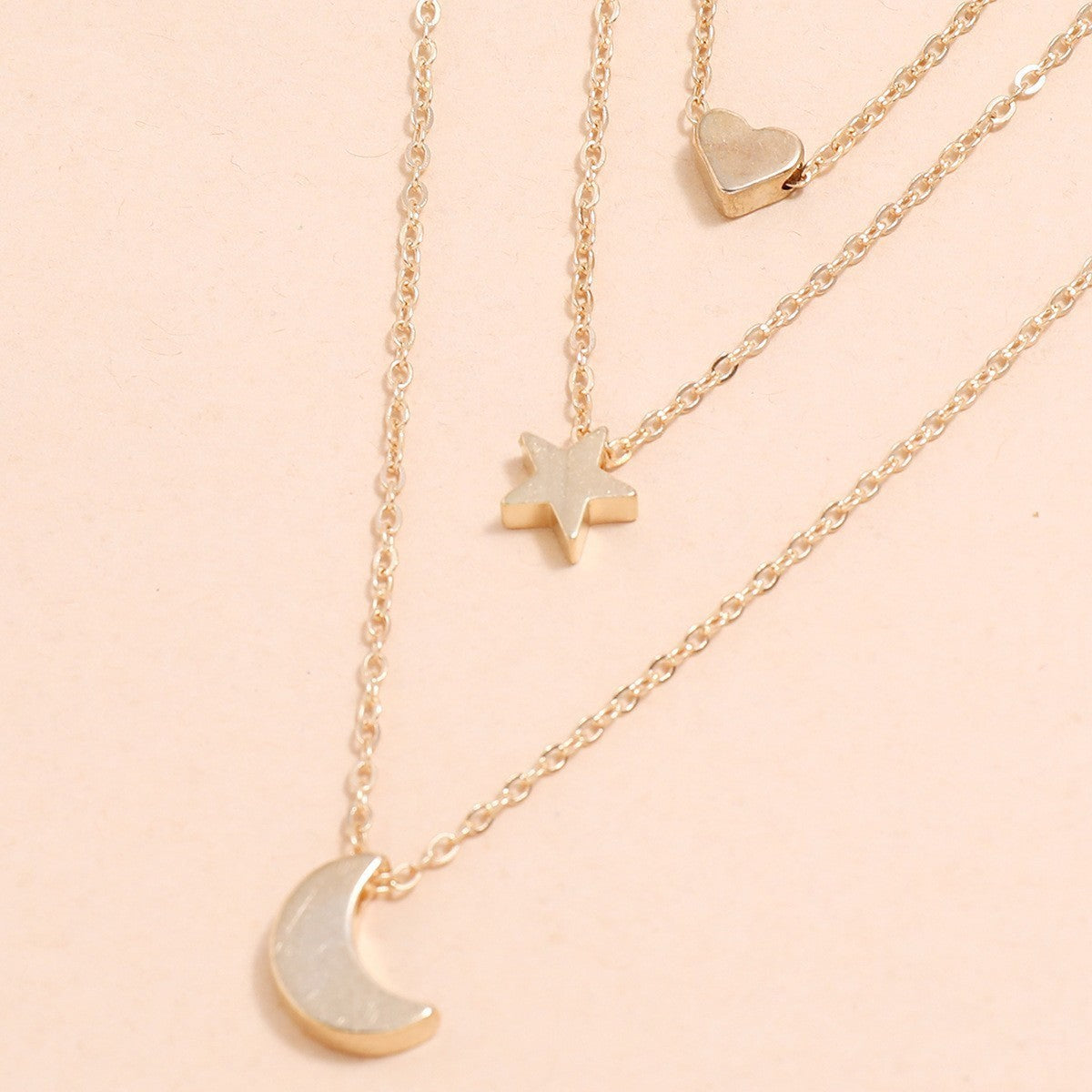Shang Multi-layer Star Moon Love Pendant Necklace 70f475f1 882d 44d6 945d 756d71409ed0