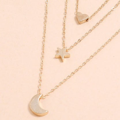 Shang Multi-layer Star Moon Love Pendant Necklace 70f475f1 882d 44d6 945d 756d71409ed0