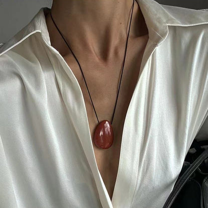 Personality Handmade Rope Irregular Stone Necklace 70fc2a3f e19b 4ca3 9321 4d5ee6cff92d