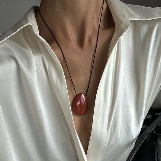 Personality Handmade Rope Irregular Stone Necklace 70fc2a3f e19b 4ca3 9321 4d5ee6cff92d