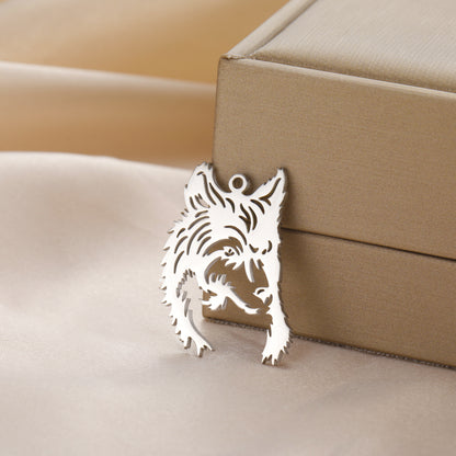Vintage Wolf Head Animal Stainless Steel Pendant Accessories