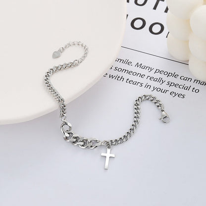 Creative Simple Cross Personalized Hip Hop Ins Bracelet Single Layer Twist Geometric Ornament 710e08f6 157b 400f 83f1 3682836