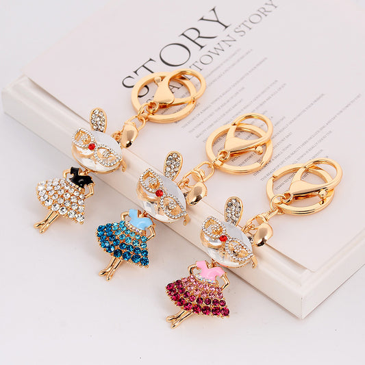 Cute Diamond Studded Animal Keychain Pendant 710ffeea 0d10 441c 8bdd 3b7cb45c6559