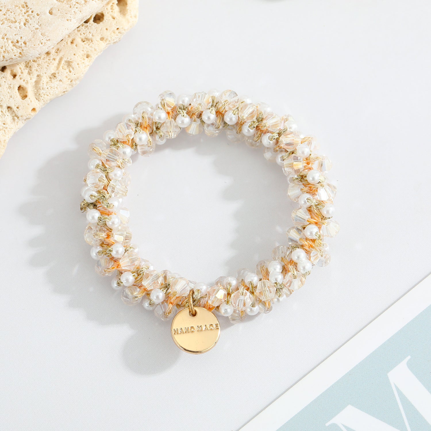 Multicolor Crystal Pearl Hair Ring Simple Girl Tieshair Bands Ins 711930f5 6ada 4f87 99cd 2033483c22a5