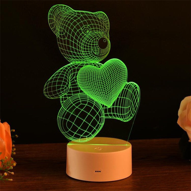 Cartoon Love Bear Series 3D Light Creative Night Light 71240d79 1e70 4d13 b3ea 5972b9f0176d