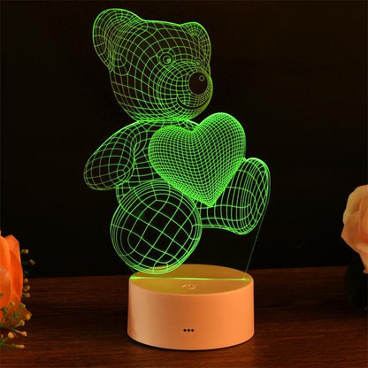 Cartoon Love Bear Series 3D Light Creative Night Light 71240d79 1e70 4d13 b3ea 5972b9f0176d