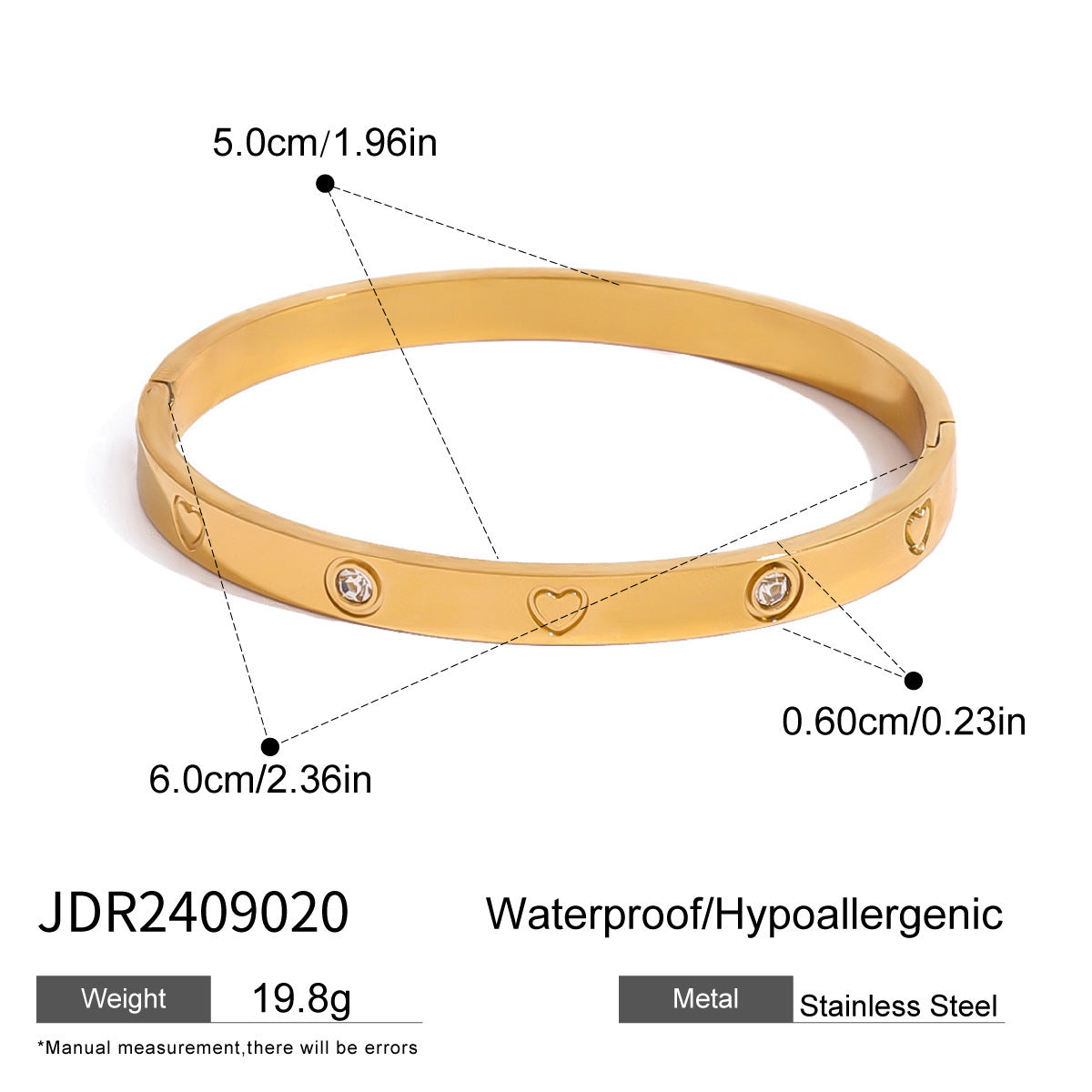 European And American Stainless Steel Zircon Bracelet Buckle Bracelet 71501fc7 49e0 4b8f ae8a 8cf4a0993170