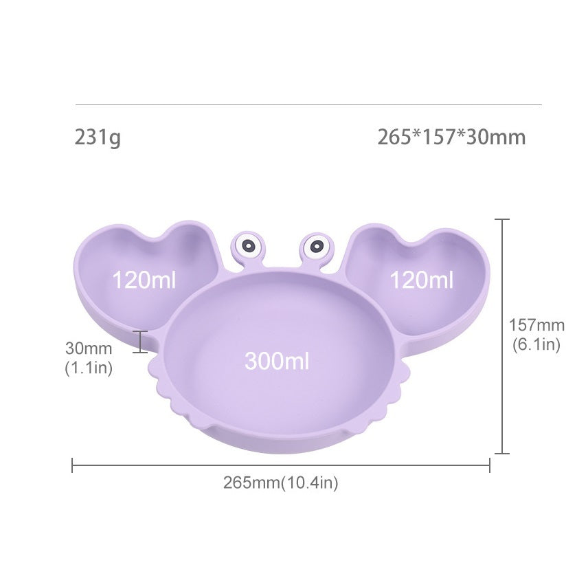Silicone Split Cutlery Crab Plate For Infants 71606d98 75d4 4c2c a0e5 b4899dff687e