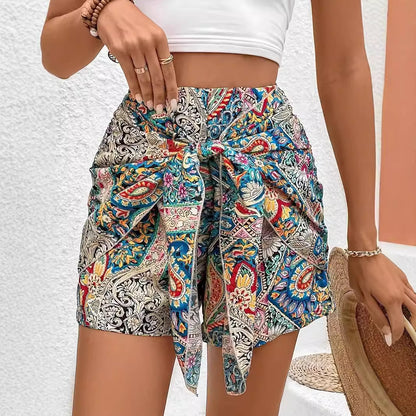 Slimming Lace Up Printed Irregular Skirt For Women 71631539 cb47 4631 8592 51cf16db8bb1