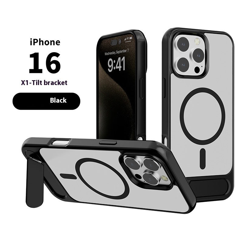 Metallic Paint Skin-sensitive Magnetic Bracket Phone Case 71708b92 20aa 4c56 8a1f 97efbadef58a trans