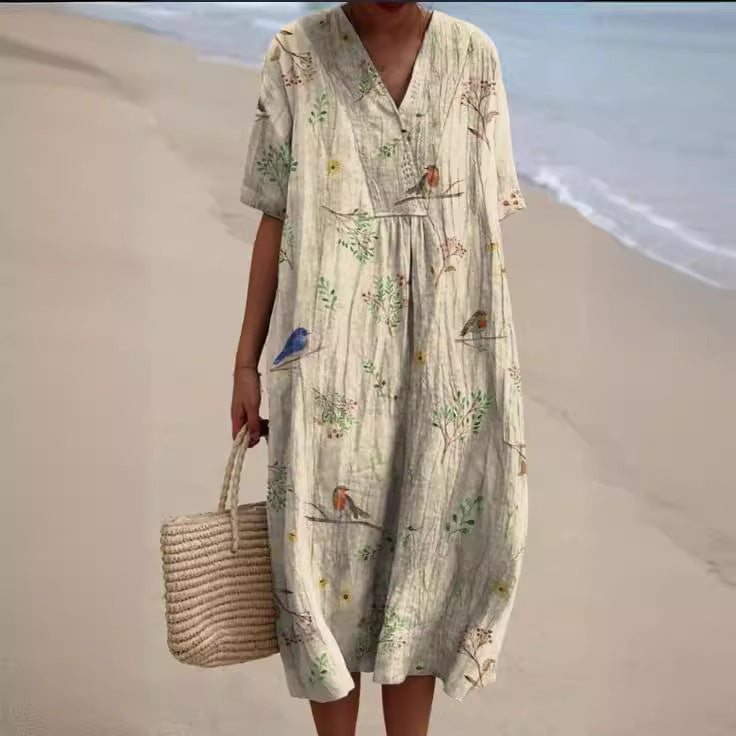 Women's Comfortable Loose Printed Long Dress 717871fb 67b1 442f a78e 05e4b512625e