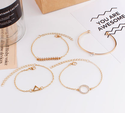 Multi-layer Triangular Water Drop Drill Bracelet 717887425170