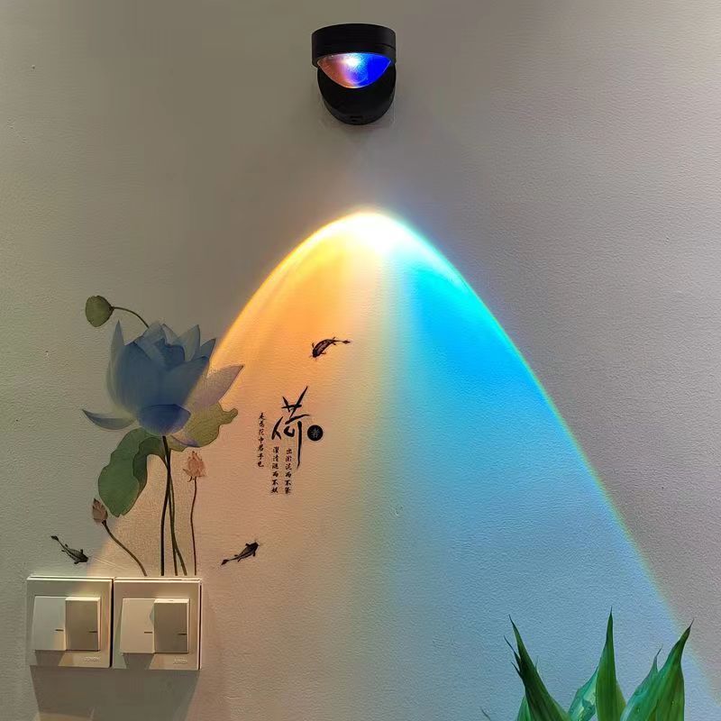 Rechargeable Sunset Red Wall Lamp Bedroom Bedside Installation-free Sunset Lamp 71842b89 a46f 4aad 9029 ff2a5bb8c0ff