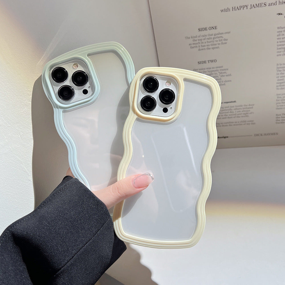 Wave Border Mobile Phone Case Solid Color Simple Candy Color 718647c7 53c0 4a7e b0f6 9fe8ea8fc905