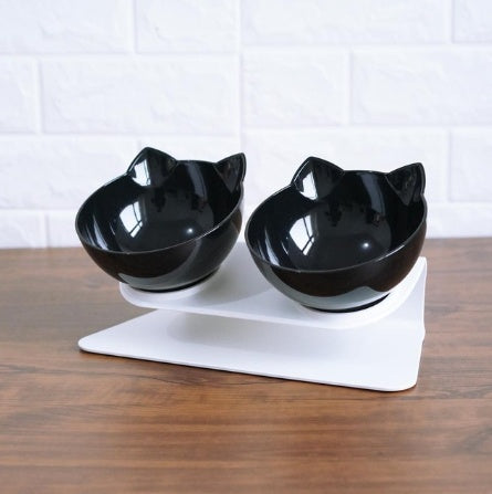 New Inclined Food Cat Ear Oblique Mouth Transparent Single Pet Bowl 7187418029288