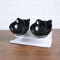 New Inclined Food Cat Ear Oblique Mouth Transparent Single Pet Bowl 7187418029288