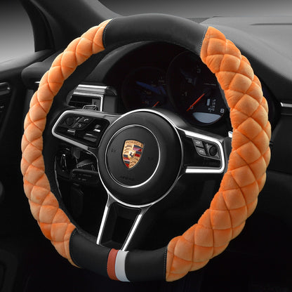 Universal Car Steering Wheel Cover Winter Decoration Cute 38cm Plush Footprint Auto Automobile Vehicle Steering Wheel Protect