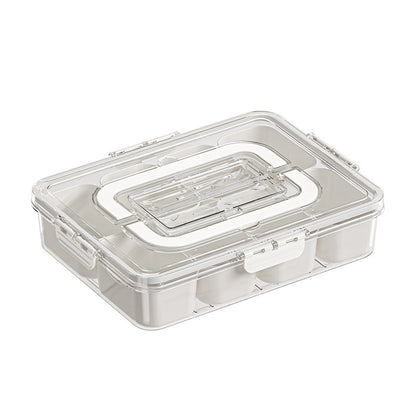 8 Grids Divided Serving Tray Fruits Snack Box Organizer Food Storage Container Seasoning Separator Box Refrigerator Organizer - HD Wireless Product #5