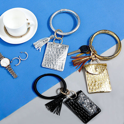 European And American PU Wrist Keychain Pendant 718b46fd cc8a 4613 90ea ed9037d14666