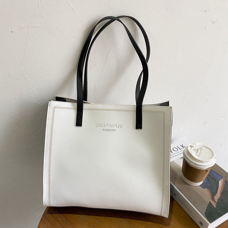 Large Capacity Shoulder Solid Color Tote Simple Tote Bag 7196c67b 815d 483f 9c91 7c0eea8c6a11