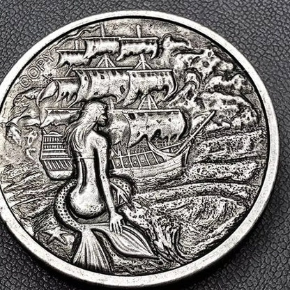 American Pirate 7 Series Morgan Siren Skull Commemorative Coin Factory